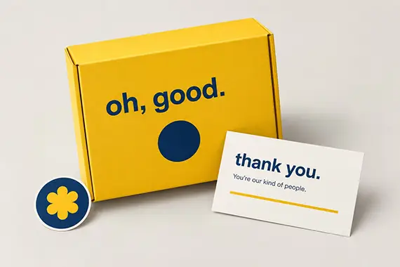 Packaging and thank-you card concept